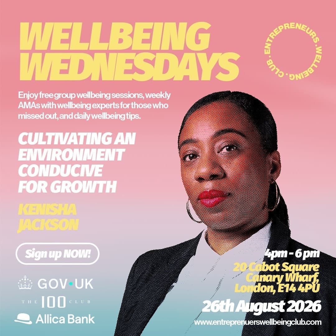 Wellbeing Wednesdays: Cultivating an Environment Conducive for Growth with Dr Kenisha Jackson (IRL)